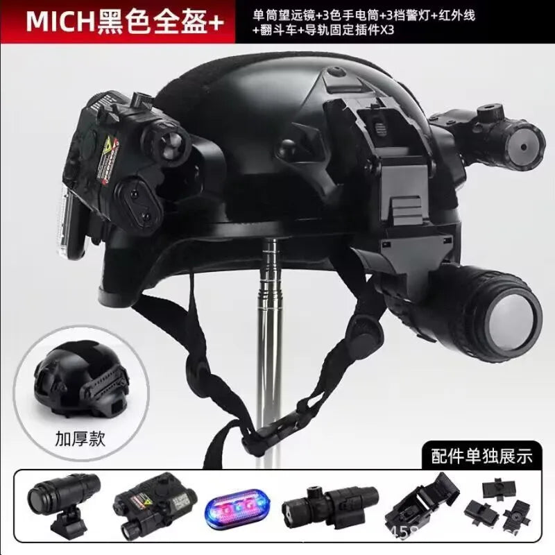 Tactical Kid's Airsoft Helmet Set Children Special Forces Training Military Combat Gear for Outdoor CS Shooting Games Cospaly