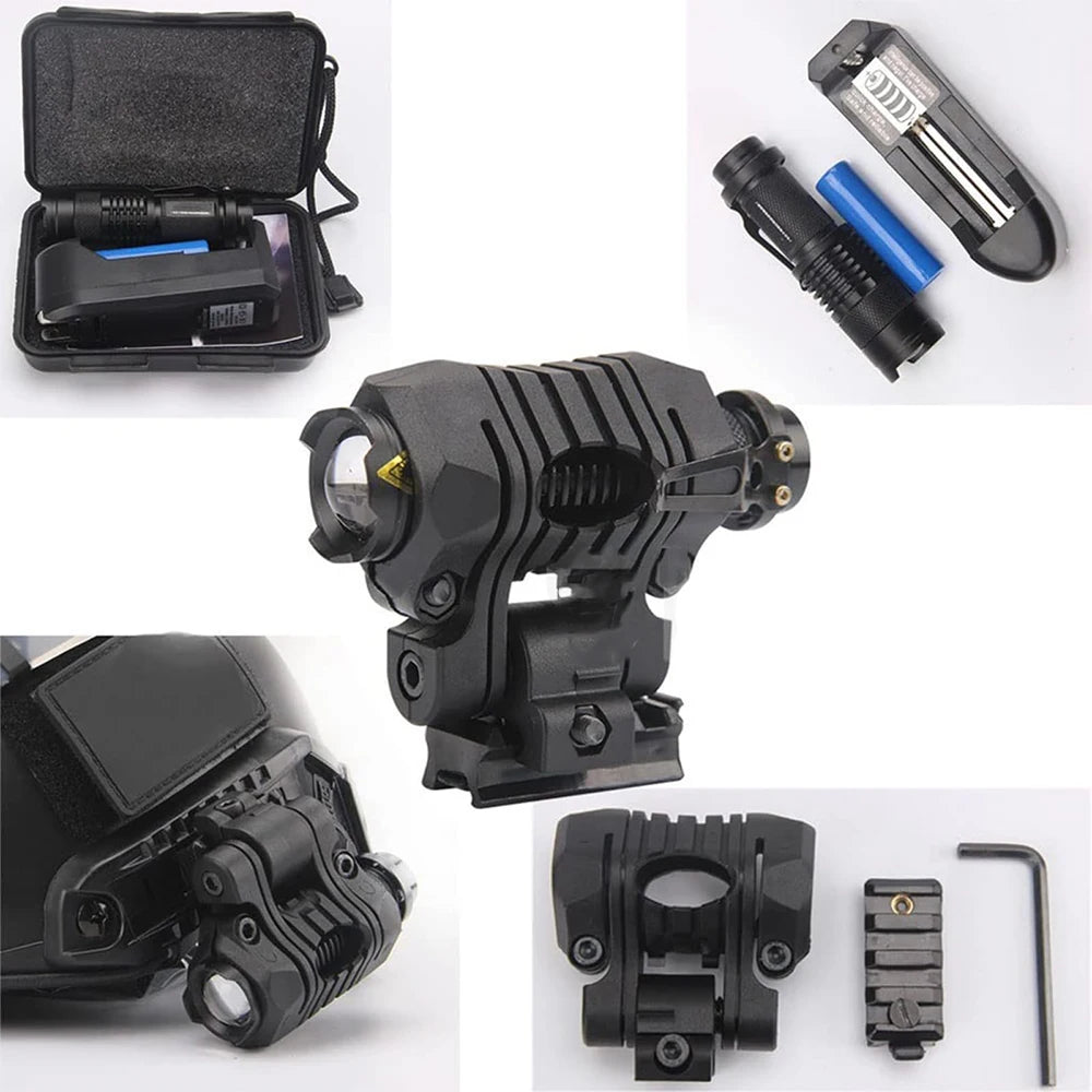 Tactical Ghost COD Helmet Set FAST Special Forces Protective Equipment with Model Glasses Earphones Flashlight for CS Cosplay