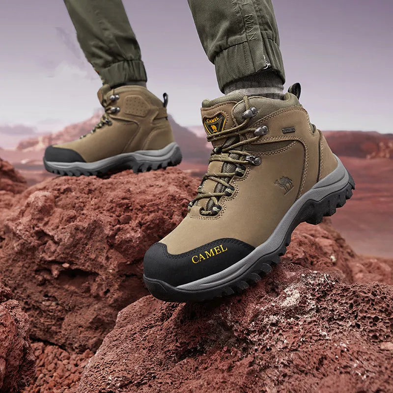 GOLDEN CAMEL Waterproof Hiking Shoes High TopTactical Military Hiking Boots Anti-Slip Man Sneakers Trekking Shoes For Men 2023