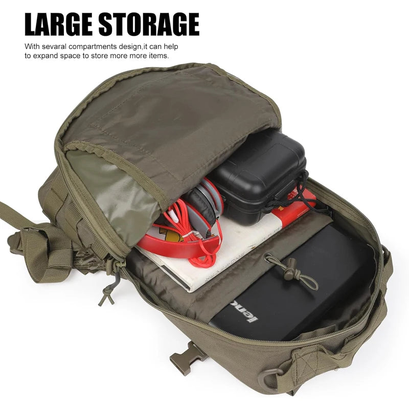 LQARMY Small Waterproof Travel Outdoor Tactical Backpack Sport Camping Rucksack Molle System for Trekking Fishing Hunting Bags