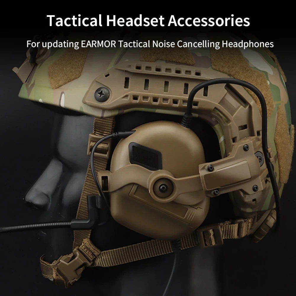 Tactical Headset Rail Mount Bracket 360° Rotation Headset Helmet Guide Adapter Fit OPS Core ARC and Team Wendy M-LOK Rail