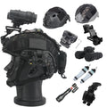 Tactical Airsoft Helmet Set With PVS14 Bracket Binocular Night Vision Goggles Model Signal Light Battery Pouch for Shooting Game