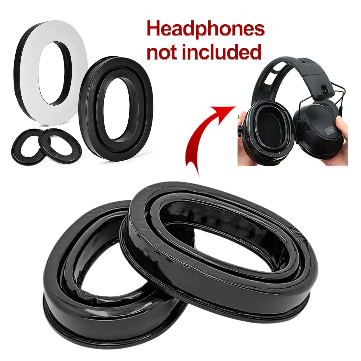 Replacement Gel Ear Pads Headsets Silicone Pad Compatible for 3M PELTOR Earmuffs Personal Protective Equipment