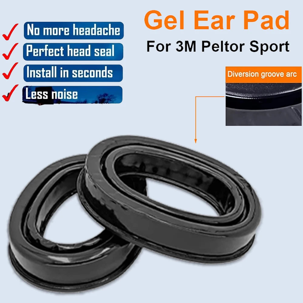 Silica Gel Ear Pads Compatible with 3M Peltor Earmuffs Replacement Ear Cushion Kit for Ear Defenders Protection