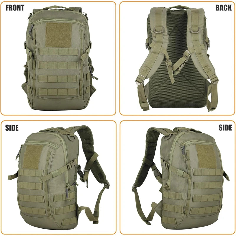 LQARMY Small Waterproof Travel Outdoor Tactical Backpack Sport Camping Rucksack Molle System for Trekking Fishing Hunting Bags