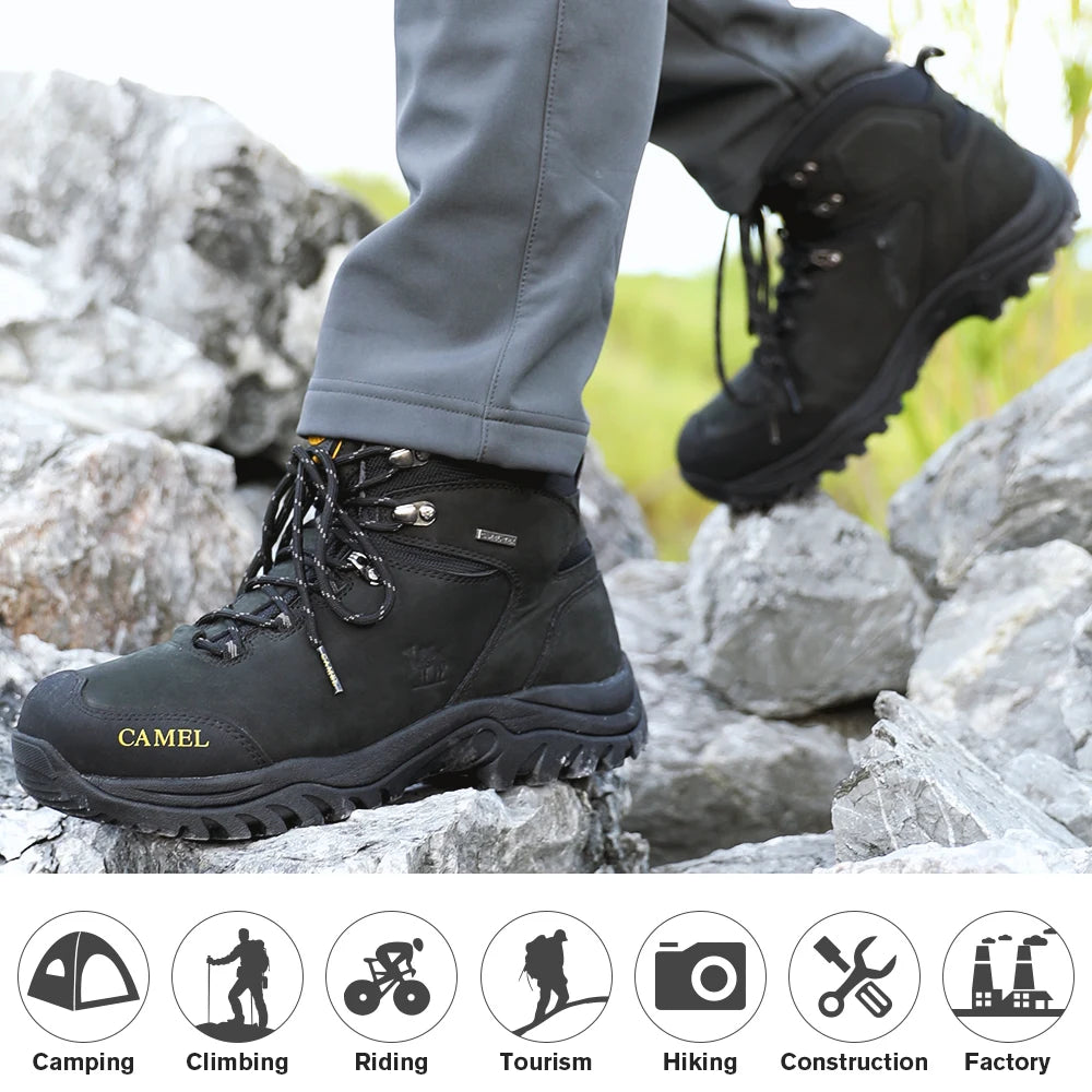 GOLDEN CAMEL Waterproof Hiking Shoes High TopTactical Military Hiking Boots Anti-Slip Man Sneakers Trekking Shoes For Men 2023