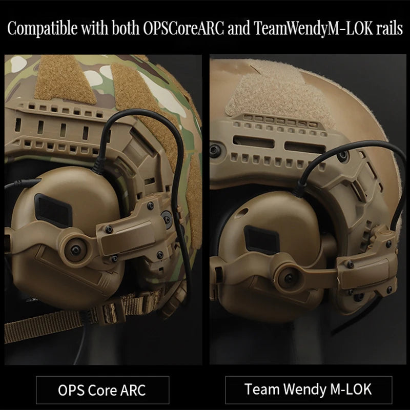 Tactical Headset Rail Mount Bracket 360° Rotation Headset Helmet Guide Adapter Fit OPS Core ARC and Team Wendy M-LOK Rail