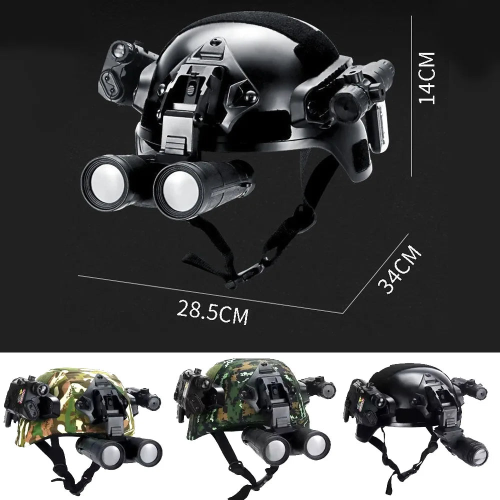 Tactical Kid's Airsoft Helmet Set Children Special Forces Training Military Combat Gear for Outdoor CS Shooting Games Cospaly