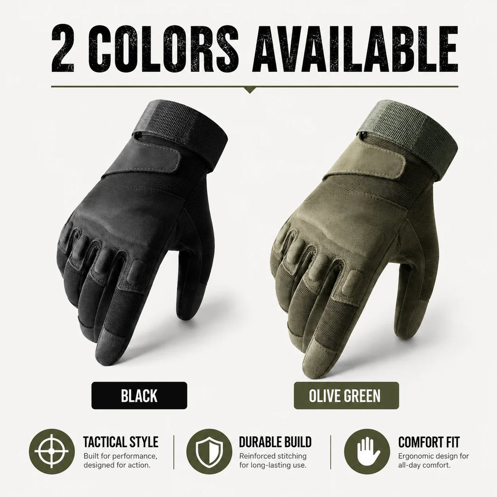 Tactical Gloves Touchscreen Anti-Slip Breathable Military Outdoor Work Motorcycle Hiking Riding Full Finger Protective Gloves