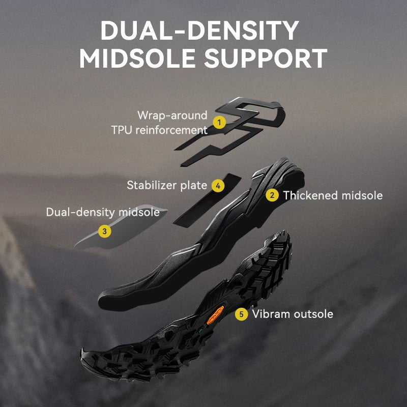 KAILAS MT5-3 GTX MID Hiking Shoes Men Sport Waterproof Anti Slip EVA Cushioning Breathable Lightweight Climbing Shoes KS2512115