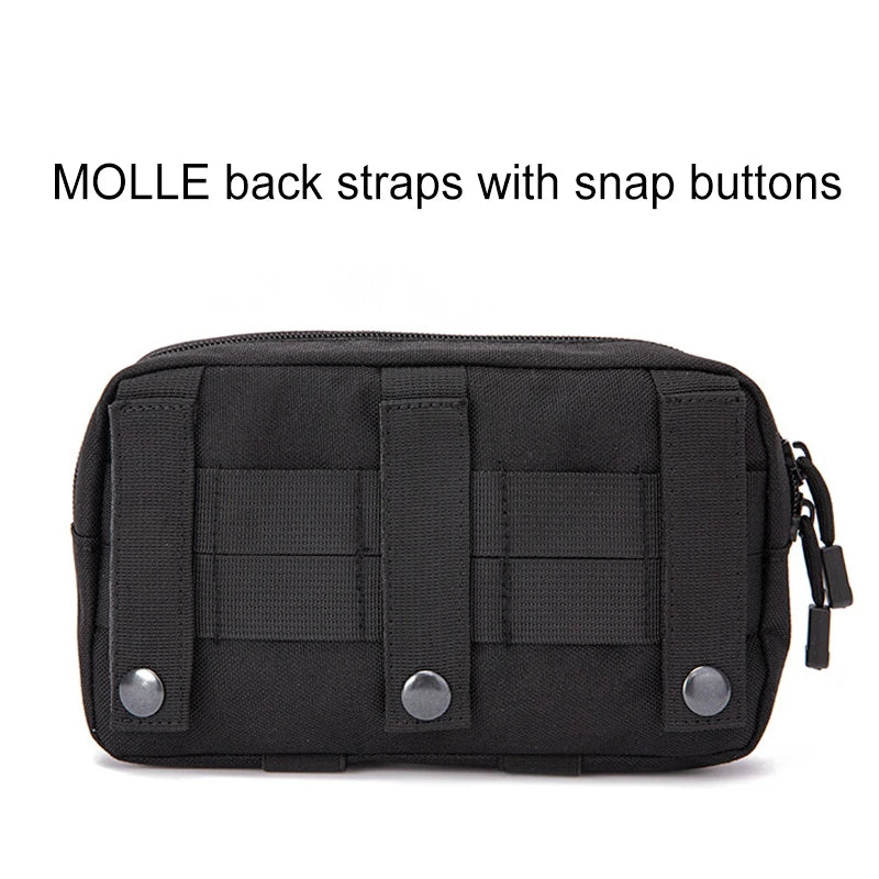 MOLLE Admin Pouch Outdoor EDC Utility Organizer Bag 900D Nylon Water Resistant Zipper Pouch for Backpack Vest