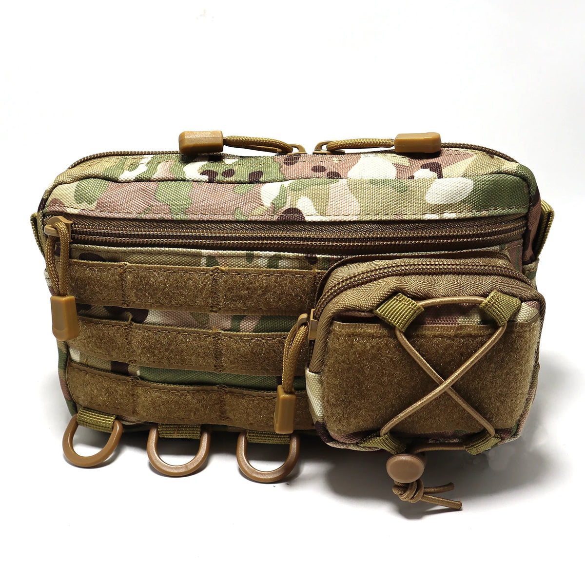 Tactical Molle Horizontal Admin Pouch with Front Drawstring Pocket EMT Pouch EDC Utility Orgaznier Bag
