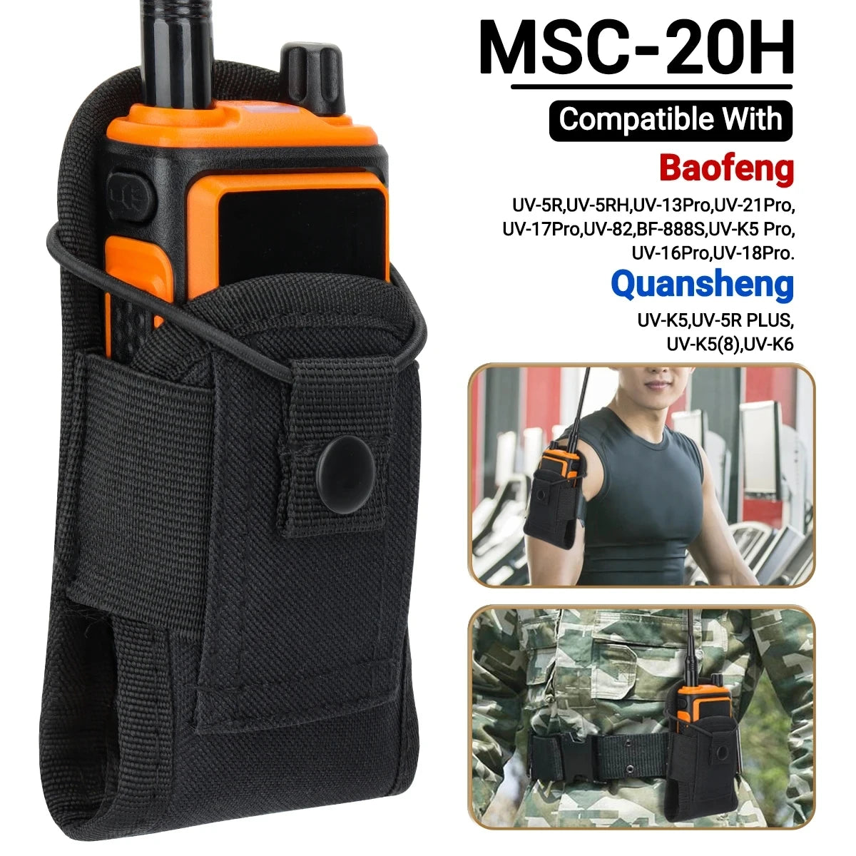 1000D Molle Talkie Pouch Tactical Radio Walkie Talkie Bag Holder Pocket Portable Interphone Holster Carry Bag Hunting Camping
