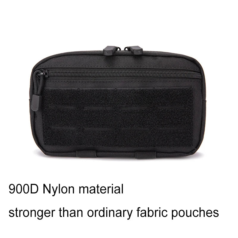 MOLLE Admin Pouch Outdoor EDC Utility Organizer Bag 900D Nylon Water Resistant Zipper Pouch for Backpack Vest