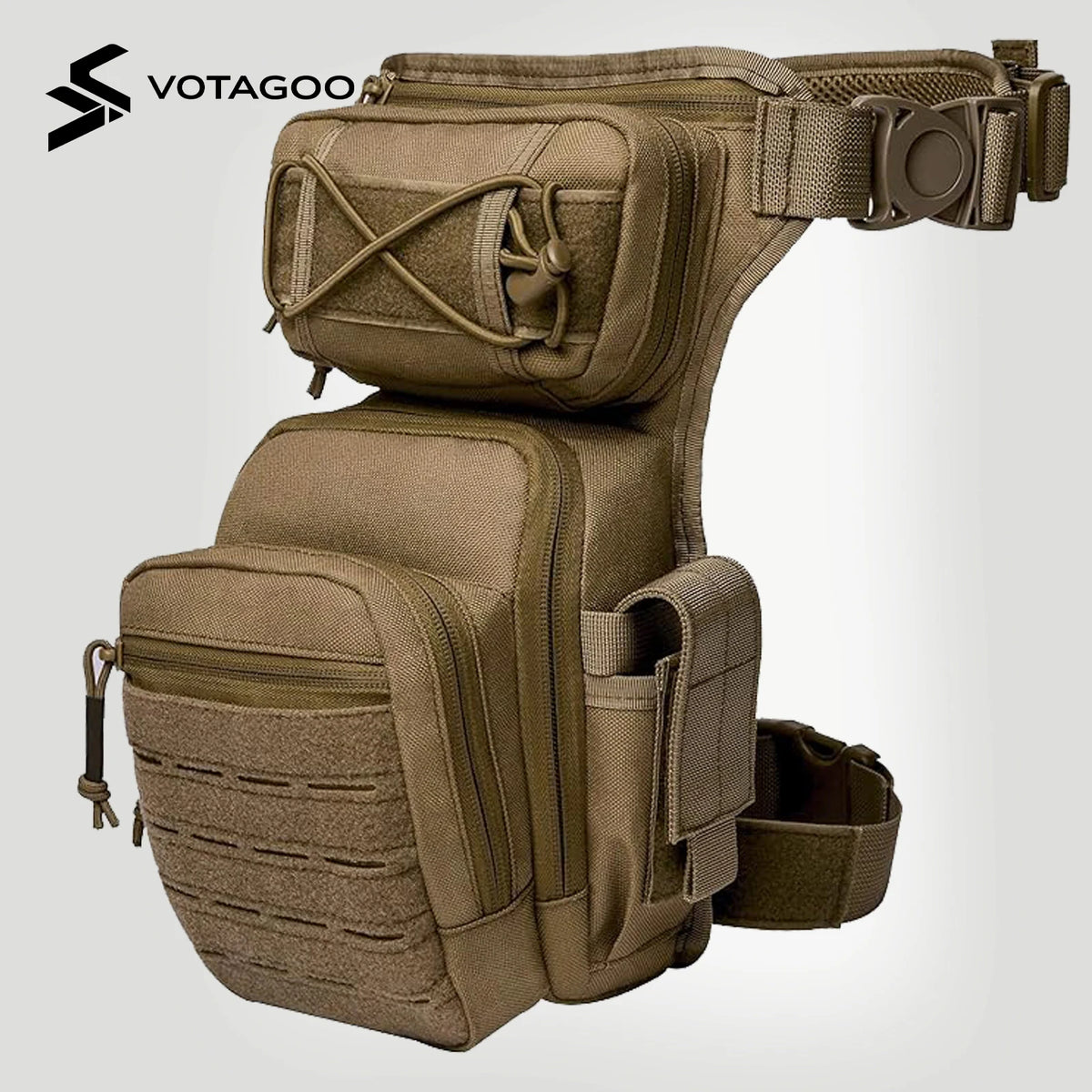 VOTAGOO Drop Leg Bag for Men Women Military Tactical Thigh Pack Pouch Multifunctional Tactical Package Outdoor Hiking Thigh Bag