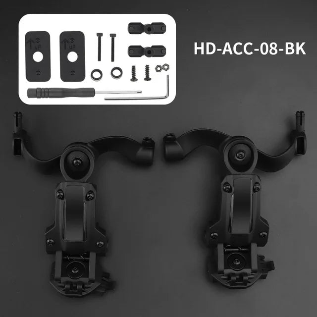Tactical Headset Rail Mount Bracket 360° Rotation Headset Helmet Guide Adapter Fit OPS Core ARC and Team Wendy M-LOK Rail