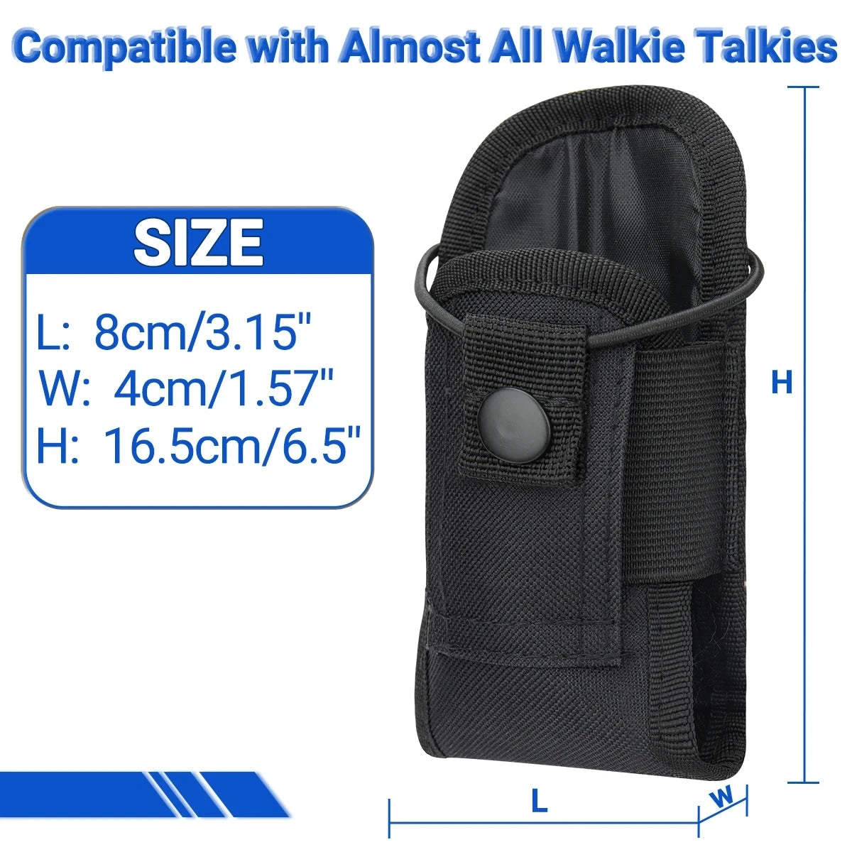 1000D Molle Talkie Pouch Tactical Radio Walkie Talkie Bag Holder Pocket Portable Interphone Holster Carry Bag Hunting Camping