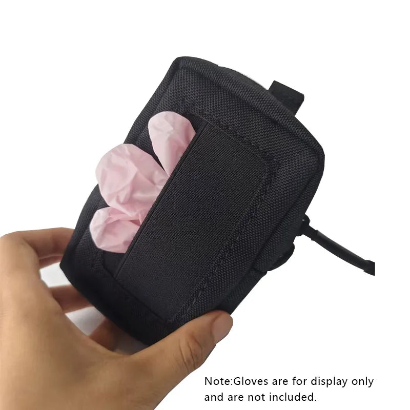 Duty Nylon Disposable Glove Pouch with Zipper Closure  Tactical  Hunting Glove Case Suitable for First Aid Outdoor Activities