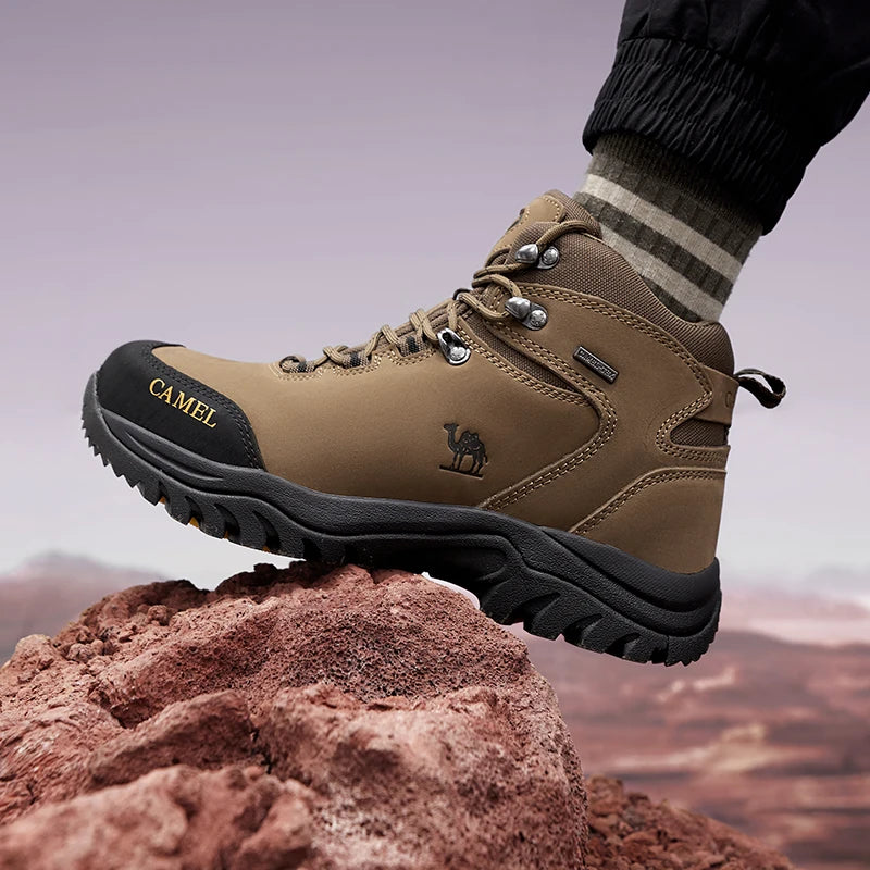 GOLDEN CAMEL Waterproof Hiking Shoes High TopTactical Military Hiking Boots Anti-Slip Man Sneakers Trekking Shoes For Men 2023