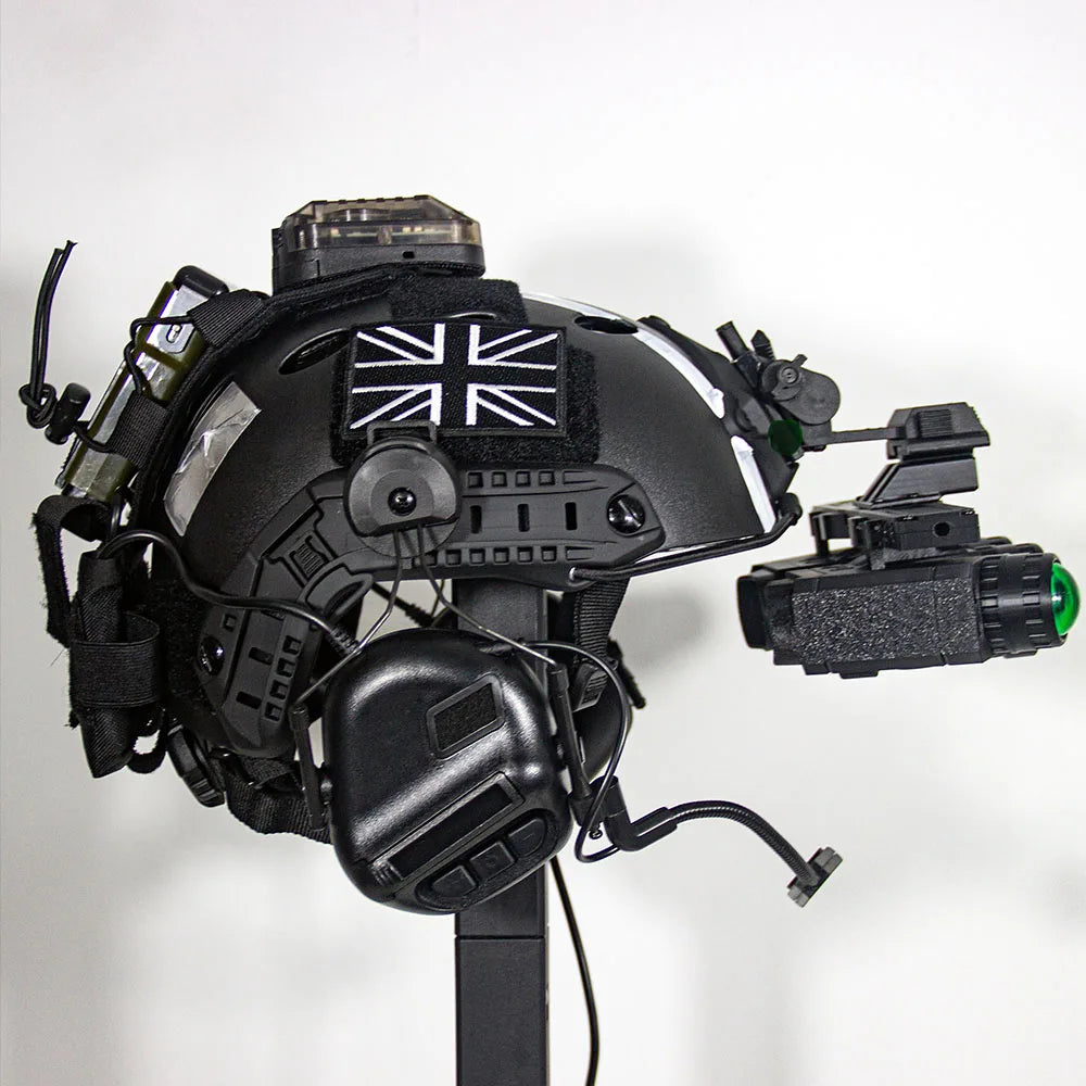Tactical Ghost Skull Helmet Set Shine GPNVG18 NVG Model  with Communication Headset, Signal Light, Airsoft Cosplay Full Kit