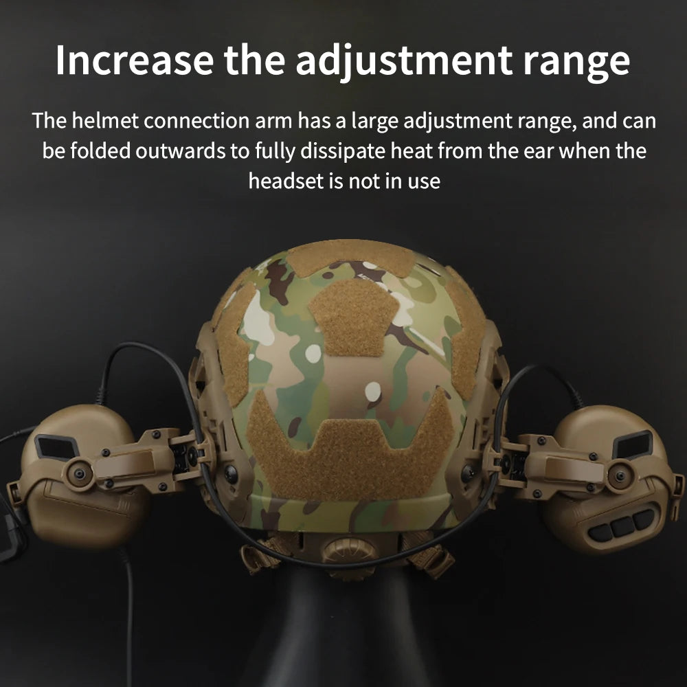Tactical Headset Rail Mount Bracket 360° Rotation Headset Helmet Guide Adapter Fit OPS Core ARC and Team Wendy M-LOK Rail