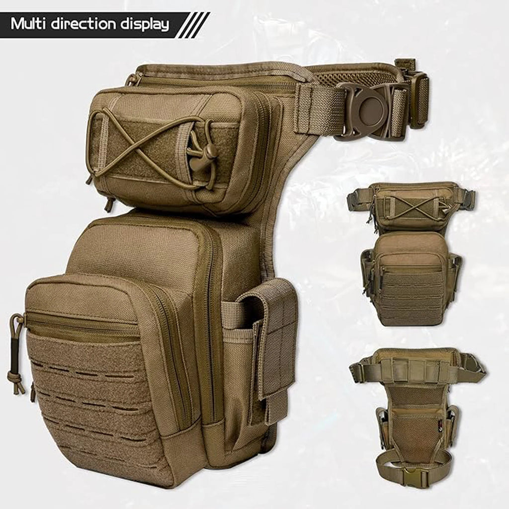 VOTAGOO Drop Leg Bag for Men Women Military Tactical Thigh Pack Pouch Multifunctional Tactical Package Outdoor Hiking Thigh Bag
