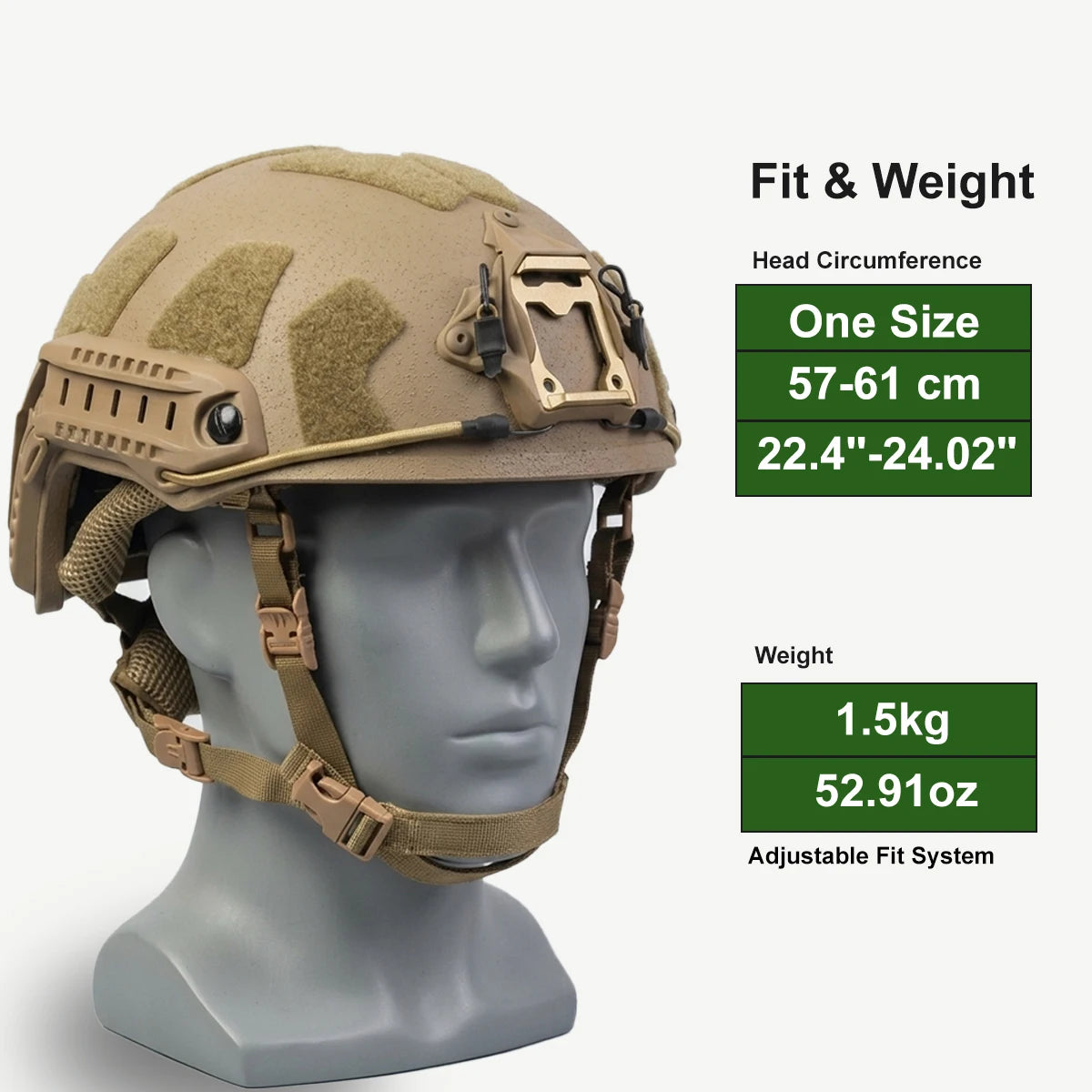 FAST Fiberglass Helmet Shell Airsoft Paintball Training Outdoor Sports Helmet with Side Rails Hook Loop Panel
