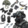 Tactical Helmet Set Fast Airsoft Full face protection Helmet with Headphones Face Mask NVG Model for CS Field Shooting Hunting