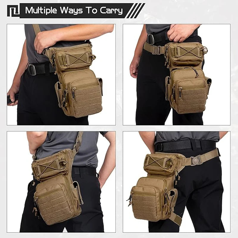 VOTAGOO Drop Leg Bag for Men Women Military Tactical Thigh Pack Pouch Multifunctional Tactical Package Outdoor Hiking Thigh Bag