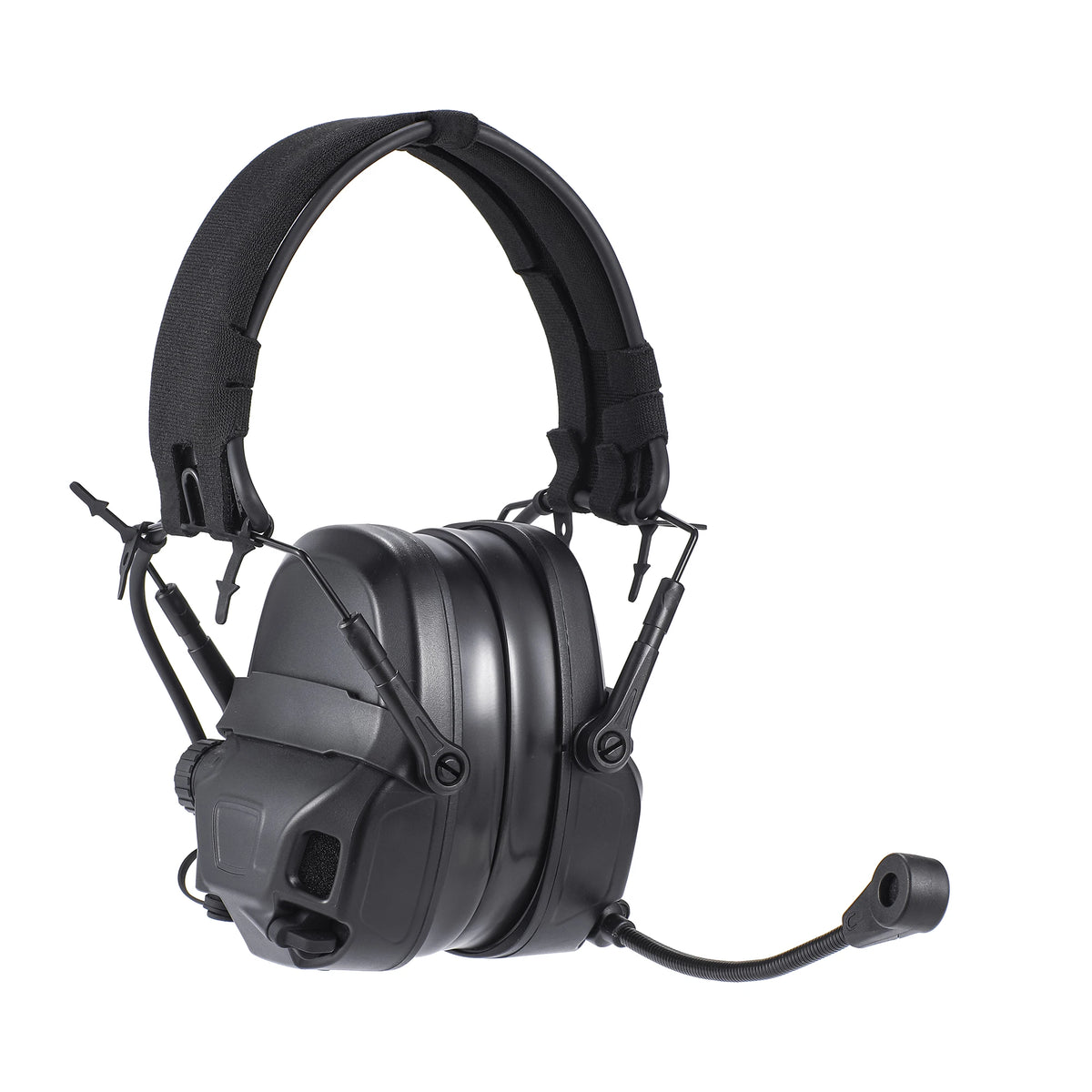 Tactical AMP Headset with OPS Core ARC & Team Wendy M-LOK Adapters | 30dB Noise Reduction, Soft Silicone Ear Pads, AAA Battery P