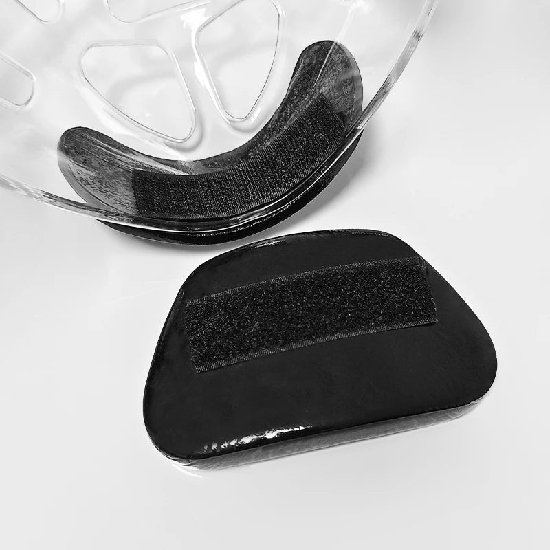 Taekwondo Removable Face Mask Replacement Plastic Transparent Face Shield Soft Elastic Chin Pad Helmet Detachable Clear Visor