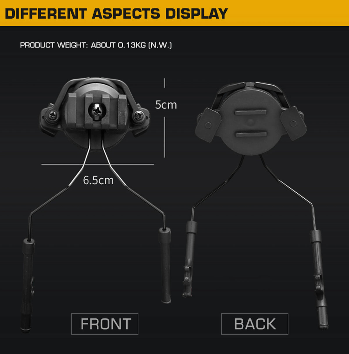 Tactical Headset Mount Quick Helmet Rail Adapter Swivel Mount Airsoft Shooting Ear Muff Accessories Tactical Gear