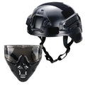 Tactical Helmet Set Children's Airsoft Wind Dust Protection All-in-One Mask CS Paintball War Game Cycling Protection Props