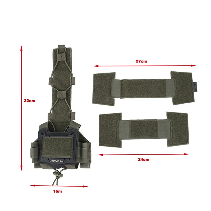 High-Capacity Battery Pouch Case for Tactical Helmet, Paste attached Pouch, Battery Storage Bag, RG BK, New