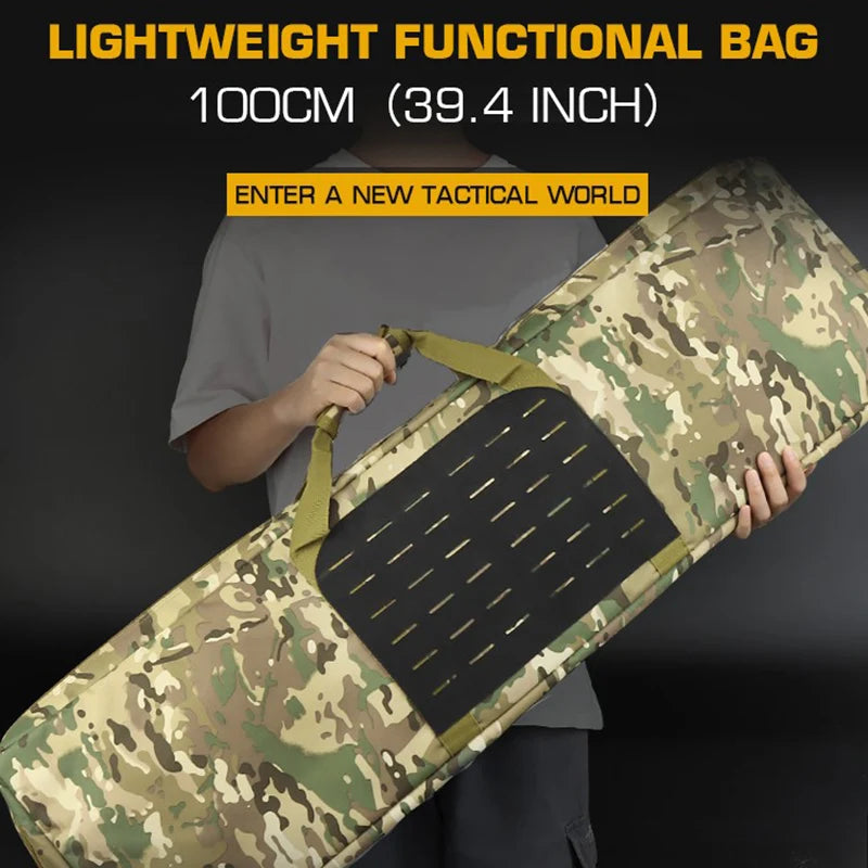 100CM Rifle Bags Outdoor Tactical Carbine Gun Case Backpack Tactical MOLLE Long Gun for Hunting Shooting Range Sports Storage
