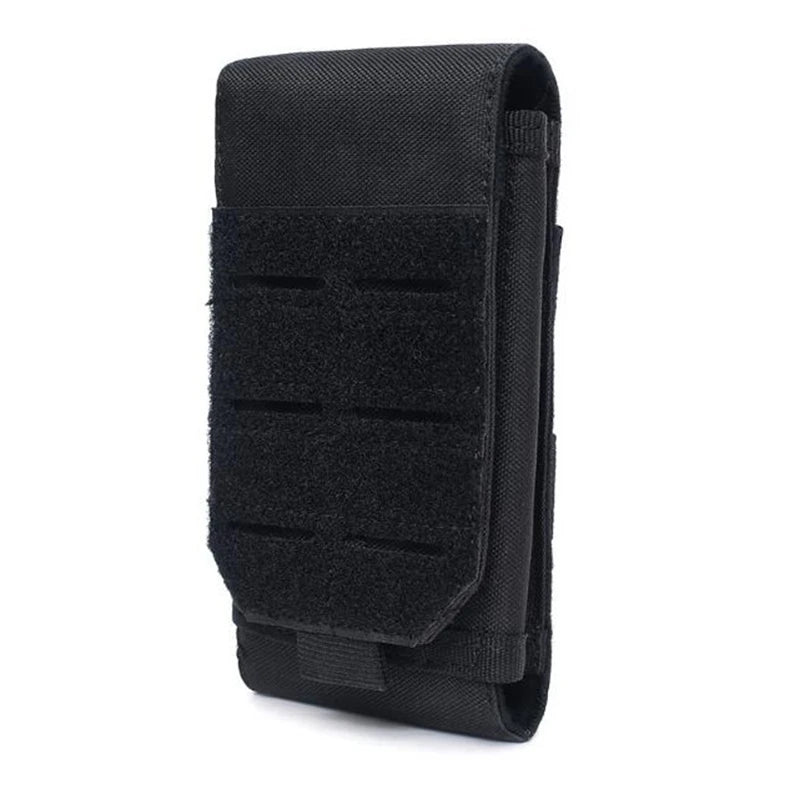 Molle Laser Pouch Tactical Cell Phone Belt EDC Pouch Holder Waist Bag Outdoor Mobile Phone Pack Bag with US Patch and Keychain