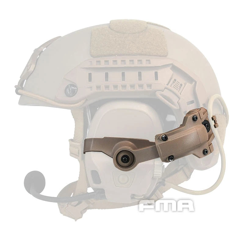 Fast Helmet Earphone Bracket Ops-Core AMP HELMET RAIL MOUNT KIT  Tactical Noise Reduction Ear Connector
