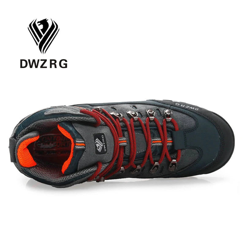 Men Hiking Shoes Waterproof Leather Shoes Climbing & Fishing Shoes New Popular Outdoor Shoes Men High Top Winter Boots