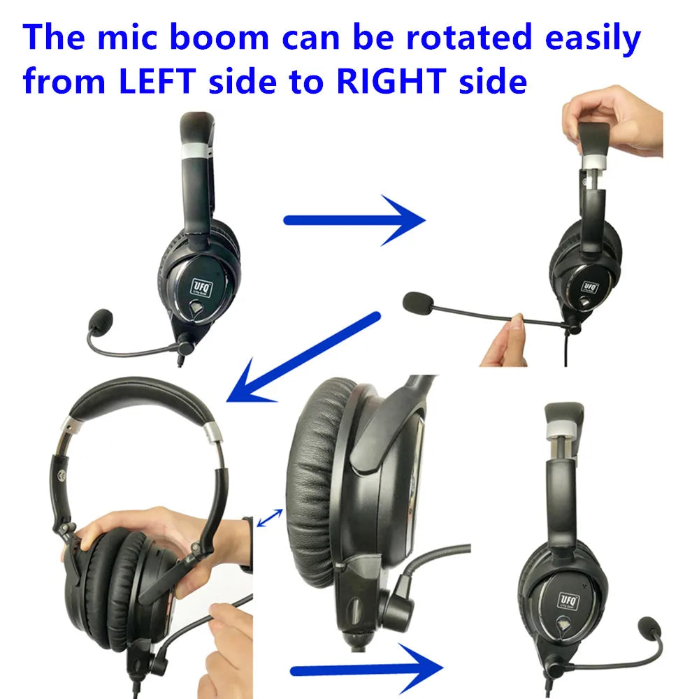 UFQ A7 ANR aviation headset vs Bose A20 super light weight only 330g active noise reduction pilot headset
