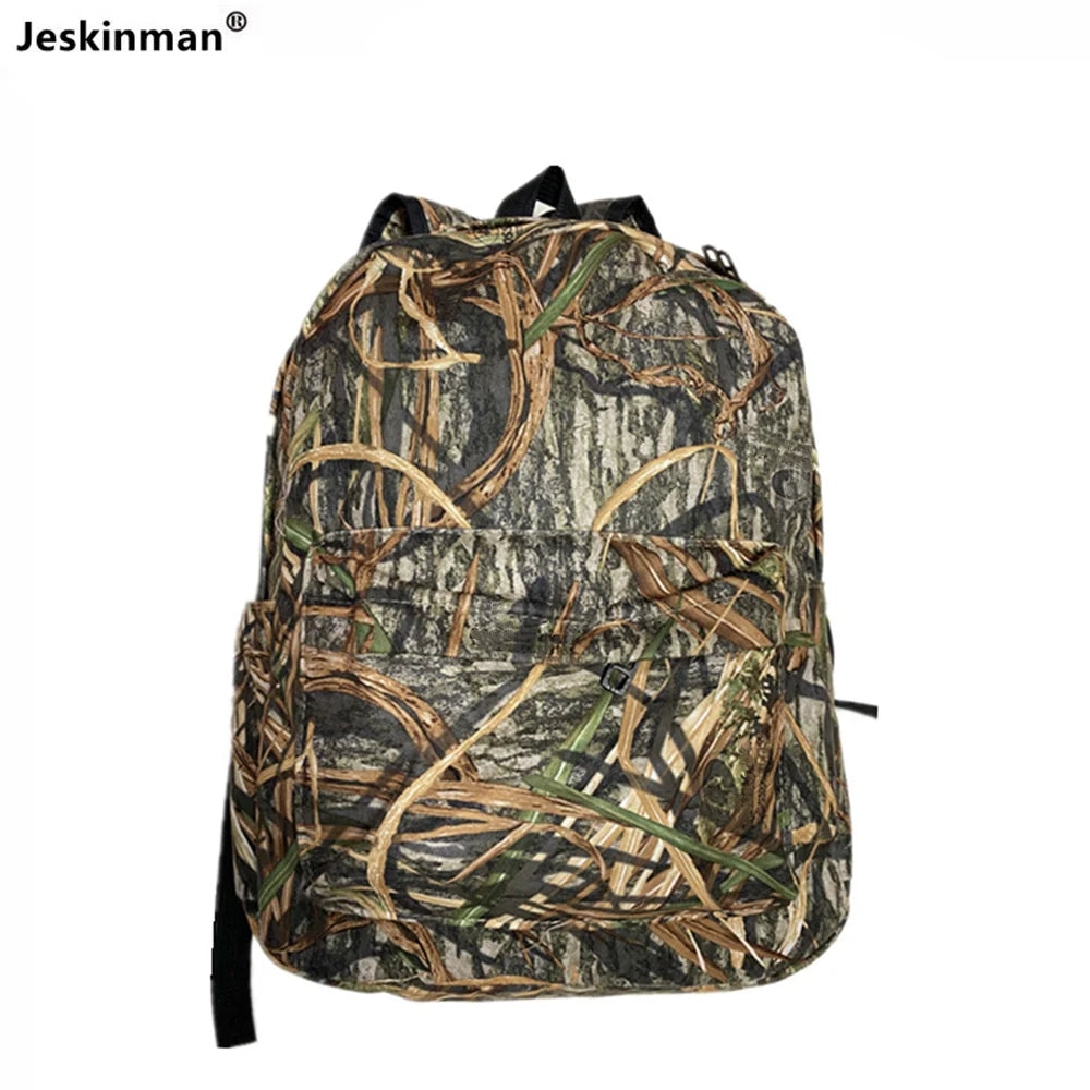 Waterpoof Bionic Camouflage Hunting Fishing Backpack Simple Reed Camo Jungle Backsack Comfortable Soft Shell Foldable Camo Bag