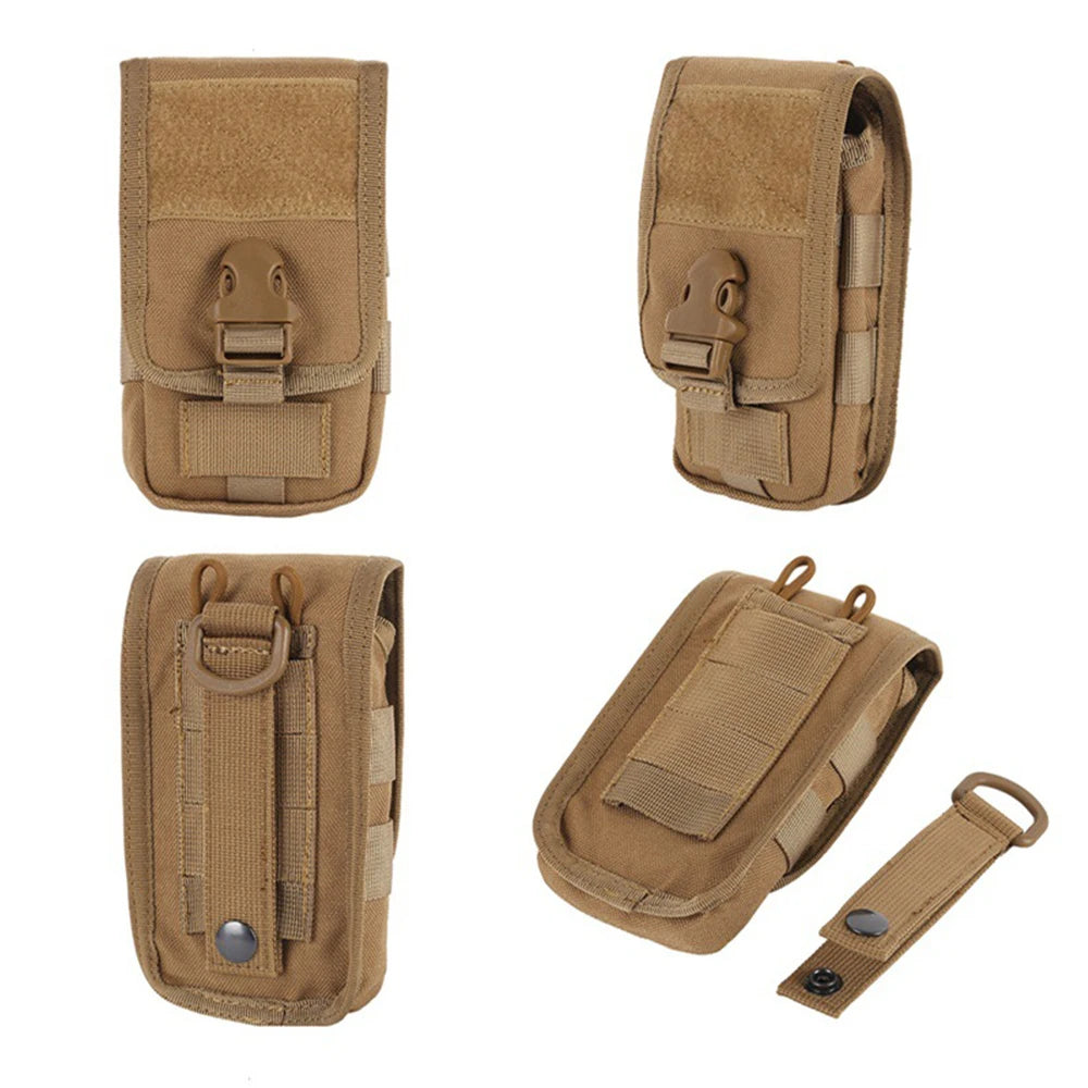 Tactical Double-layer Phone Pouch Hunting Camouflage Molle Bags Outdoor Hunting Molle Fanny Bag Waist Bag Outdoor Sport Bag
