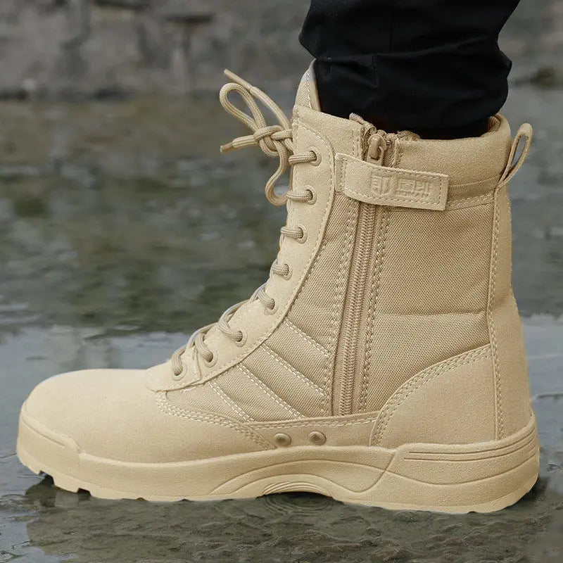 2026 Genuine Summer Tactical Army Fans High Help Desert Combat Boots Tactics SWAT Outdoor Men's Climbing Shoes