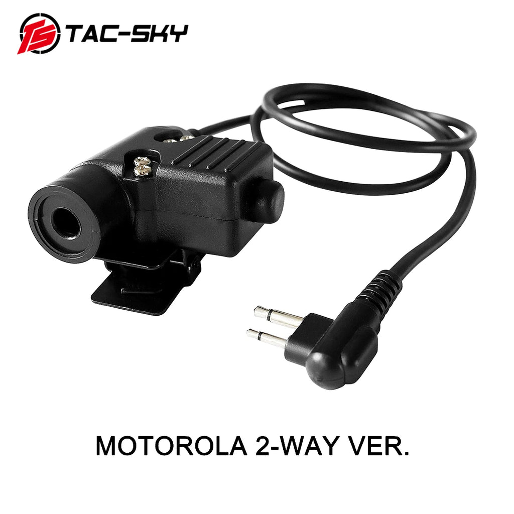 TAC-SKY U94 Ptt Tactical Ptt Outdoor Jacht Sport Tactische Headset Walkie Talkie Militaire Radio Headset Adapter PTTU94 Ptt