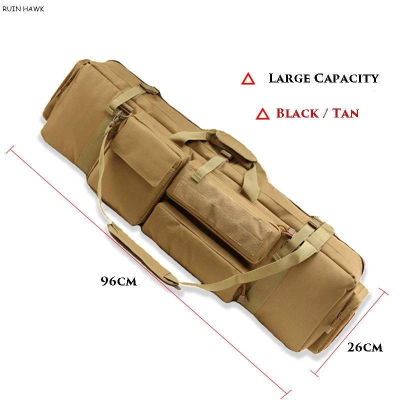 1000D Nylon M249 Tactical Gun Bag Heavy Duty Airsoft Air Gun Carry Case with Shoulder Strap for Hunting Equipment