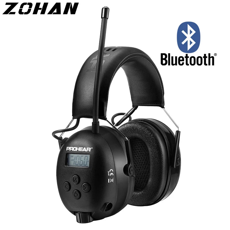 033 Upgraded 5.4 Bluetooth Hearing Protection AM FM Radio Headphones Noise Reduction Safety Earmuffs Gifts for Father