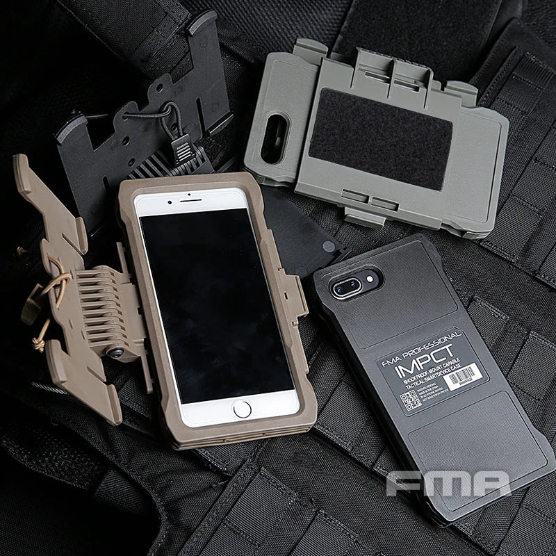 New FMA Molle Tactical Bag Plus Mobile Pouch Outdoor Hunting VEST Equipment Paintball Shell Phone Case For Ip 7/8 Plus