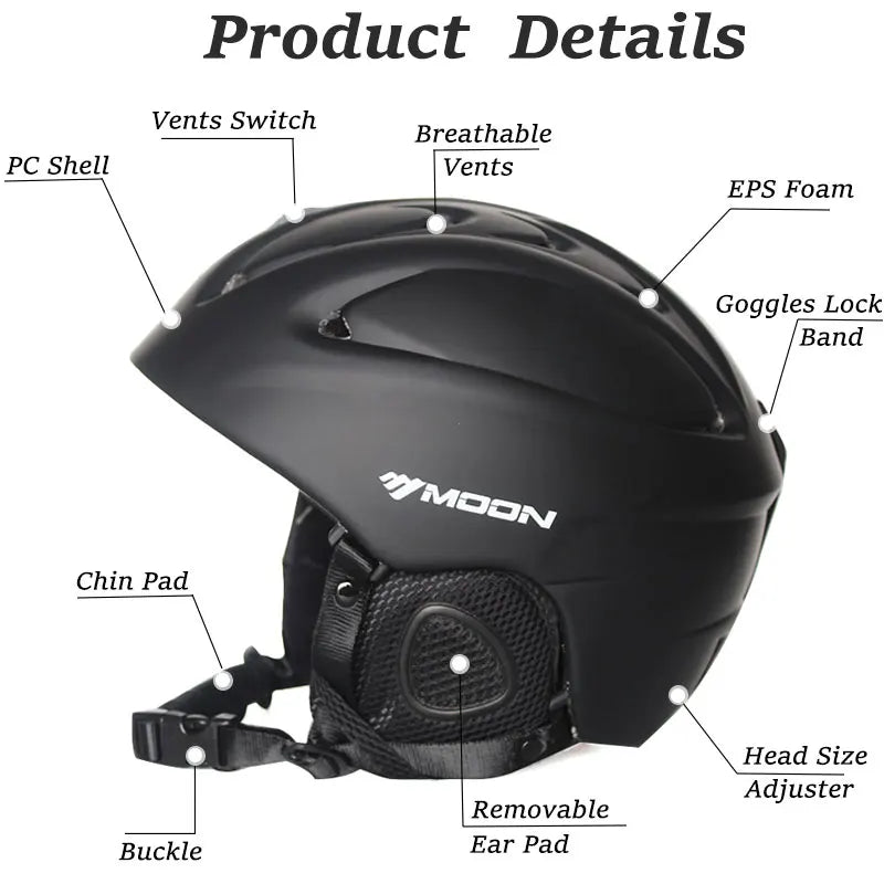 CE Certification PC+EPS Adult Ski Helmet Men Women Skating Skateboard Helmet Snow Sports Snowboard Helmets with Goggles 2 Gifts