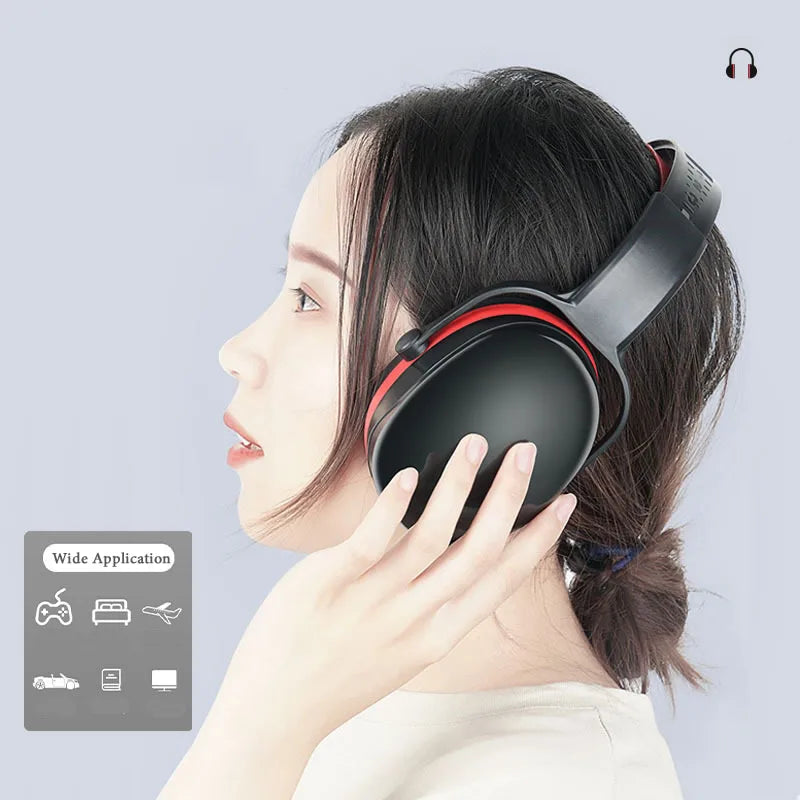 Adjustable Anti-Noise Safety Earmuffs SNR-35dB Noise Reduction Ear Protector For Work Study Shooting Woodwork Hearing Protection