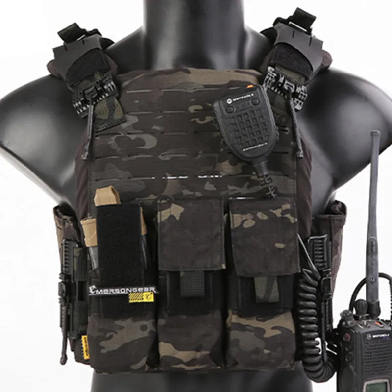 Tactical Laser Cut Plate Carrier ROC quick release MC Airsoft Shooting Vest Hunting Outdoor Combat Assault Protective Vest