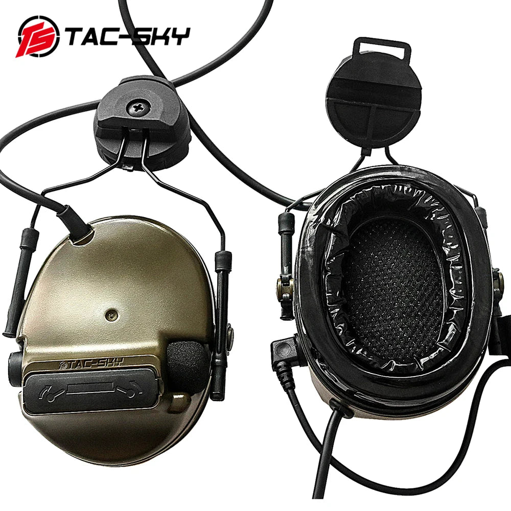 COMTA TAC-SKY Comta Iii Helmet Fast Track Bracket Version Silicone Earmuffs Noise Reduction Pickup Tactical Headset